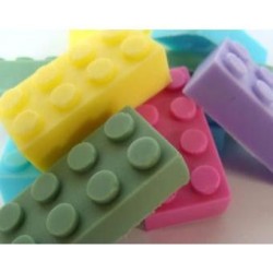 Kit De 5 Moldes Bloques Lego Para Hielos Chocolate Gomitas