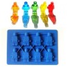 Kit 5 Moldes Muñeco Lego Hielos Chocolate Gomitas-Azul