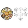 Juego de 7 cortadores para galletas IBILI Mod 731900 de sonrisa- Plata
