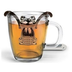 Infusor de té en forma de rana Kikkerland frog infuser Gris