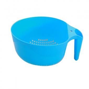 COLADOR CON AGARRADERA DE PLASTICO-BRANG-AZUL
