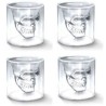 Set De 4 Shot Doomed Y Licorera De Cristal Calavera 350ml