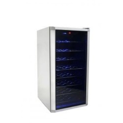 Frigobar Cava de Vinos 32 Botellas Luz Led Puerta de Vidrio