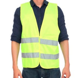 CHALECO MALLA CON 1 CINTA REFLEJANTE AMARILLO 3M