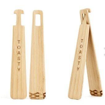 Pinzas de Cocina de Madera Kikkerland Madera