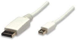 Manhattan Cable Mini DisplayPort - DisplayPort, 2 Metros, Blanco
