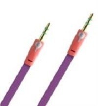 Easy Line Cable AUX 3.5mm Macho - 3.5mm Macho, 1 Metro, Púrpura/Rojo