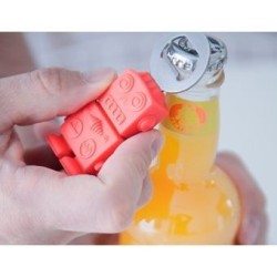 Destapador en forma de robot Kikkerland Robot Bottle opener Naranja