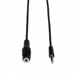 Tripp Lite Cable 3.5mm Macho - 3.5mm Hembra, 7.62 Metros, Negro