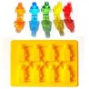 Kit 5 Moldes Muñeco Lego Hielos Chocolate Gomitas-amarillo