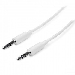 StarTech.com Cable 3.5mm Macho - 3.5mm Macho, 2 Metros, Blanco