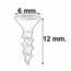 TORNILLO P/RIEL ½ PULGADAS PQTE. C/1000.