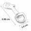 BANDOLA DE ZINC CON DESTORCEDOR 3-1/2 PULGADAS FIERO.