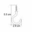 PAR DE GANCHOS CUP HOOK VINYL BCO 1-1/2 PULGADA 61421 ULTRA