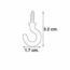 GANCHO CUP HOOK VINYL BLANCO 5 PK ULTRA.