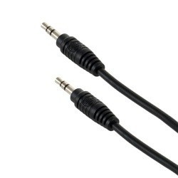 GE Cable Auxiliar 3.5 mm Macho - 3.5 mm Macho, 1.82 Metros, Negro