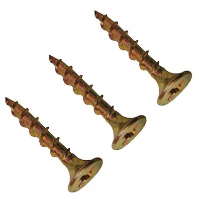 TORNILLO 1GS1 DORADO 6X1 pulgadas CAJA C/ 1LB. GRIP RITE