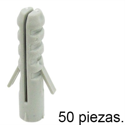 TAQUETE PLASTICO 1/4 pulgadas 50pz FIERO 44199/15971.