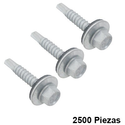 PIJA HEXAGONAL 12X1-1/4 pulgadas CON ARANDELA 2500 Pz MATERIALES DE...