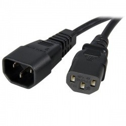 StarTech.com Cable de Poder C13 Coupler Macho - C14 Coupler Hembra,...