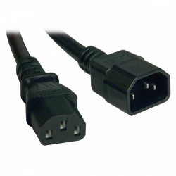 Tripp Lite Cable de Poder para PC C14 Coupler Macho - C13 Hembra Co...