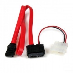 StarTech.com Cable de Poder LP4 Macho - SATA 7-pin Hembra, SlimLine...