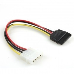 Xtech Cable de Poder Molex (4-pin) Macho - SATA Hembra, 15cm