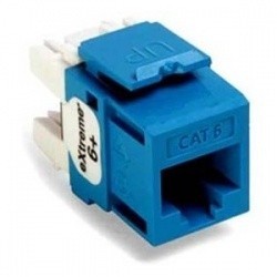 Leviton Jack de Red Cat6, RJ-45, Azul