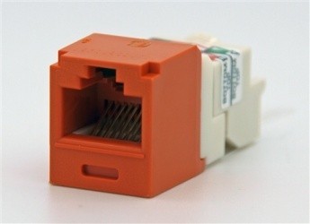 Panduit Jack de Red Cat6 de 8 Posiciones, RJ-45, Naranja