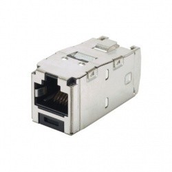 Panduit Jack Blindado Categoría 6e, RJ-45, Negro