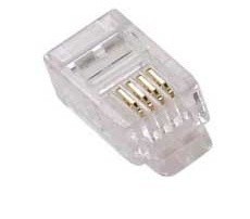 X-Case Plug RJ-11, Transparente, 100 Piezas