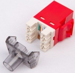 Te Connectivity Jack Cat6, RJ-45, Rojo/Blanco