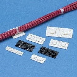 Panduit Sujetador de 4 Vías para Cintillos con Adhesivo, 1x1, Blanc...