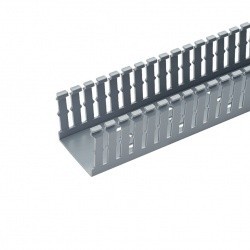 Panduit Ducto Ranurado Tipo F, 3 x 3 x 6, PVC, Gris Claro