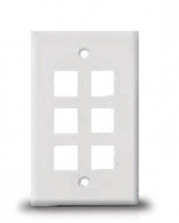 Nitrotel Placa de Pared, 6 Puertos, Blanco