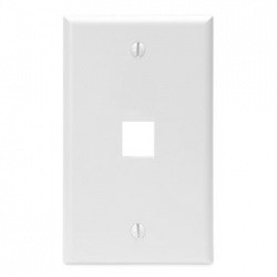 Leviton Placa de 1 Puerto, Blanco