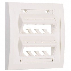 Panduit Placa para Pared 8 Puertos, Blanco