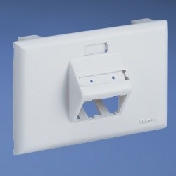 Panduit Placa Horizontal, 2 Puertos, Blanco