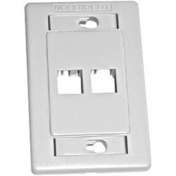 Belden Placa 2 Puertos, RJ-45, Blanco