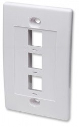 Intellinet Tapa para Caja (Faceplate) 163309, 4 Salidas, Blanco