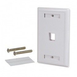 Logico Placa de Pared de 1 Puerto, Blanco
