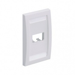 Panduit Placa Ejecutiva de 2 Ventanas Mini-Com, Marfil