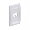 Panduit Placa Ejecutiva de 2 Ventanas Mini-Com, Marfil