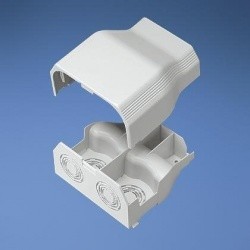 Panduit Tapa con Entrada para Extremo de Canaleta T-70, Cremita