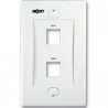 Nexxt Solutions Placa para Pared Doble, RJ-45, 2 Salidas, Blanco