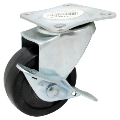 RUEDITA PLACA IND LOCA C/FRENO 2-1/2 pulgadas