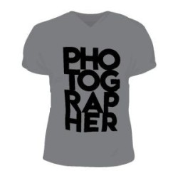 Playera Men Cuello V PHOTOGRAPHER Gris XL