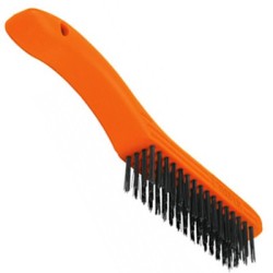 CEPILLO DE ALAMBRE CON MANGO 4X16 TRUPER