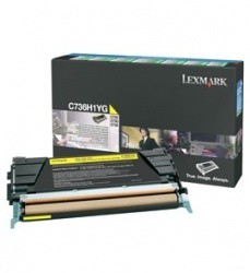 Toner Lexmark Programa Retorno C736H1YG Amarillo, 10.000 Páginas