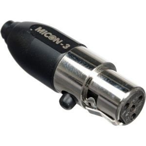 ADAPTADOR MICON 3 PARA HS1 y HS2, PINMIC Y LAVALIER (PARA SHURE)